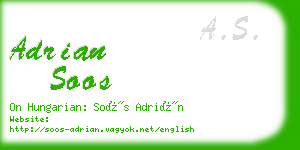 adrian soos business card